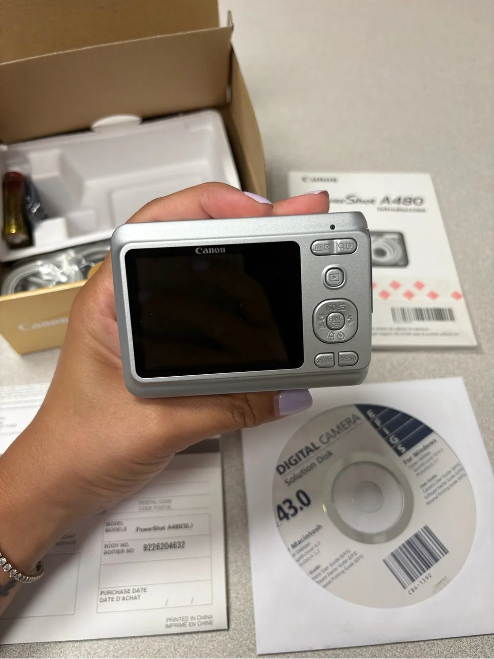Canon PowerShot A480 With Box Digital Camera (brand New) With Memory